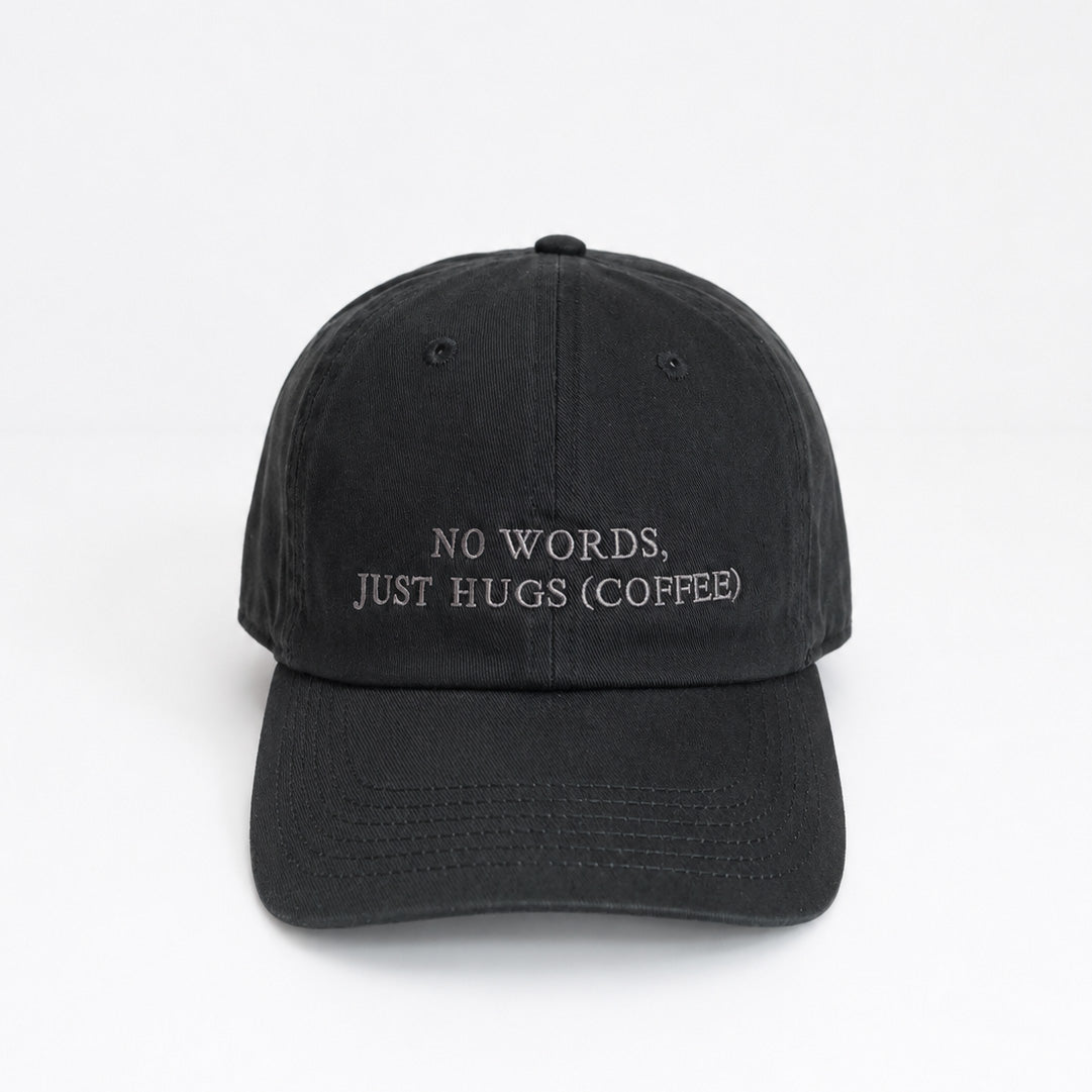 刺繍CAP｜JUST HUGS (COFFEE)