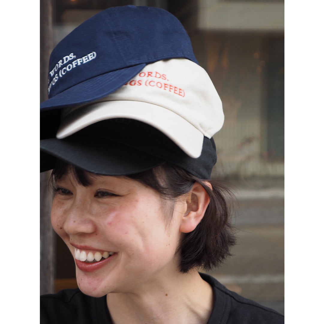 刺繍CAP｜JUST HUGS (COFFEE)